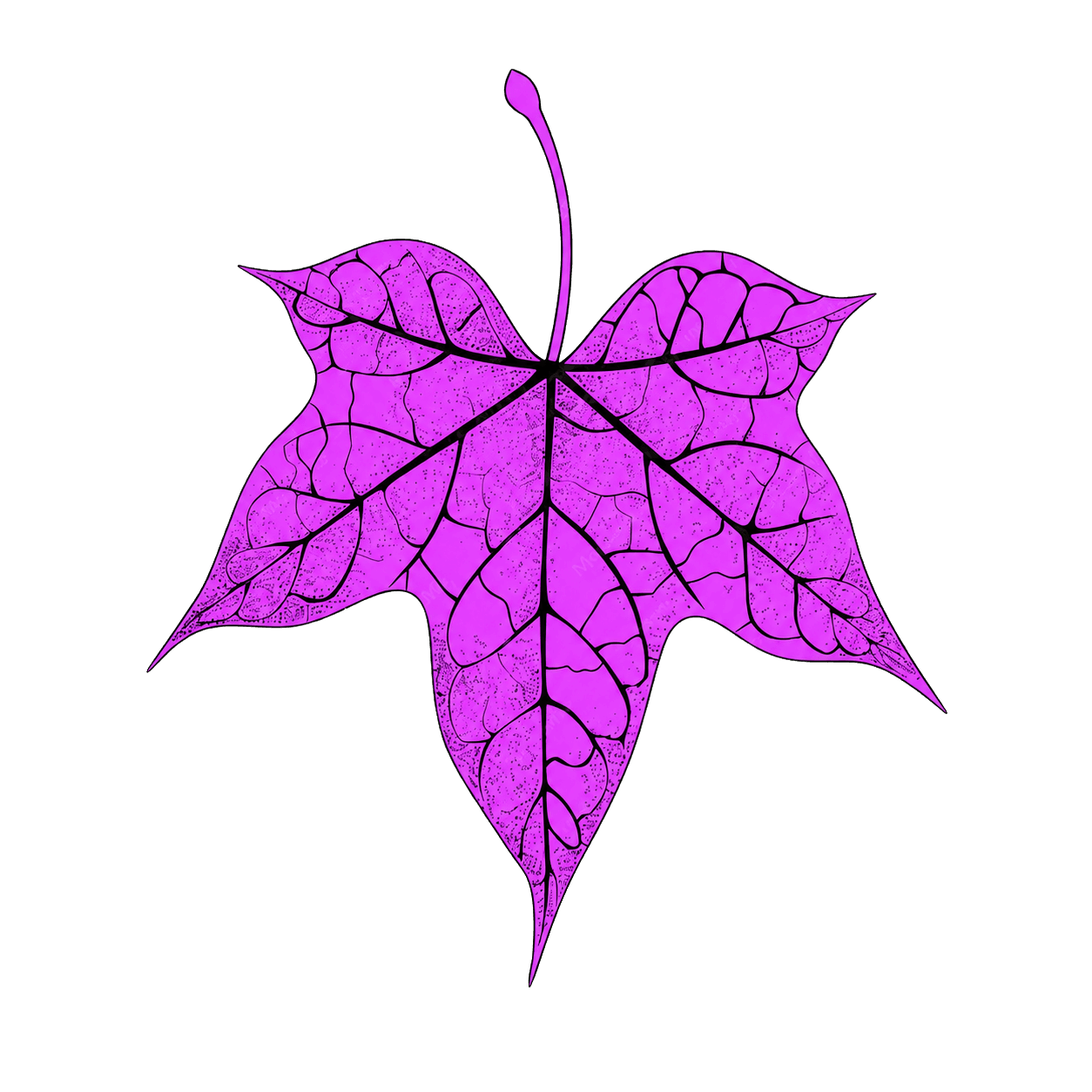 Purple leaf graphic